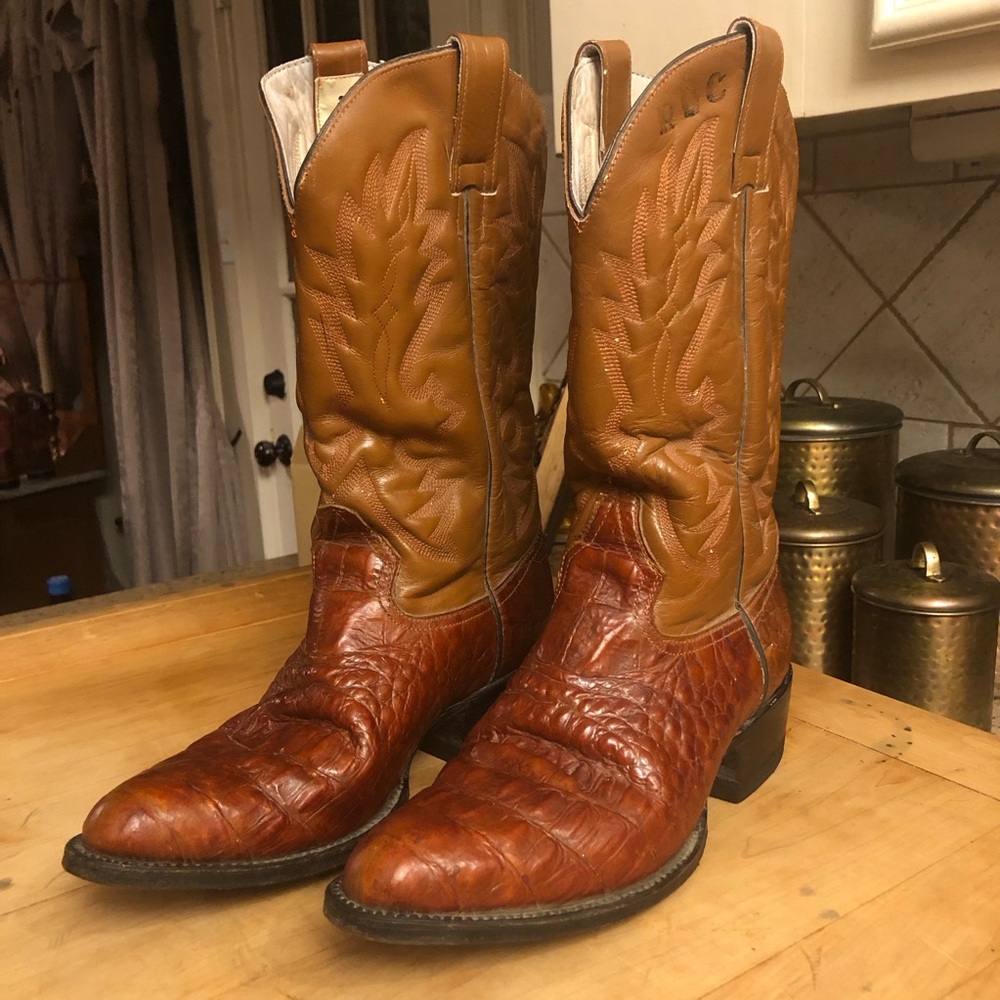 Billy Boots alligator cowboy boots.
